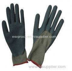 Knitted Seamless Color Nylon Liner Latex Coated Gloves For Farming Work