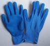 L Foam Finished Seamless Nylon Liner Nature Blue Latex Coated Gloves