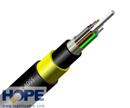 2~144 Cores Singel-mode/Multimode ADSS All Dielectric Self-supporting Aerial Fiber Optic Cable