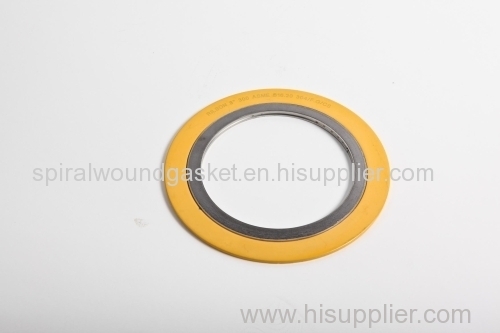 Spiral wound gasket ss304/F.G/CS Yellow coated Flange Gasket ASME B16.20 standard