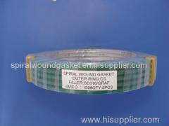 Spiral wound gasket CG ss316L/F.G/CS Green epoxy Flange Gasket ASME B16.20 standard