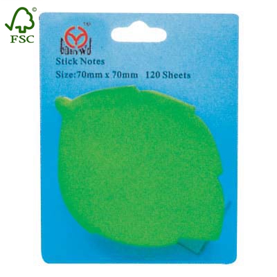 Leap shape sticky note with blister cards