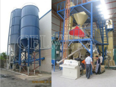 Dry mortar mixing production line