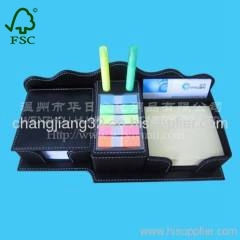 business Sticky note in Leather Box
