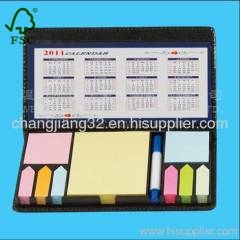 business self-adhesive notes in Leather Box