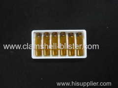 Plastic medicine vial blister tray