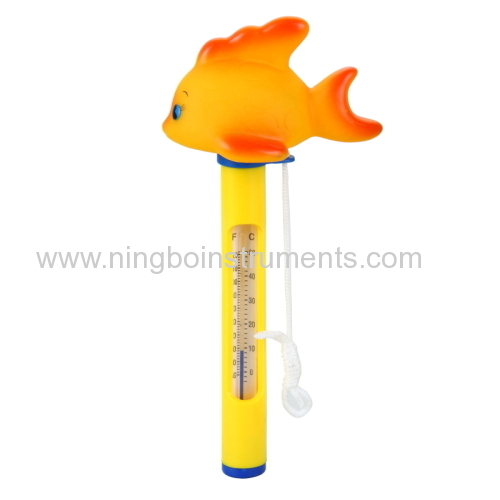 Fish shape pool thermometer