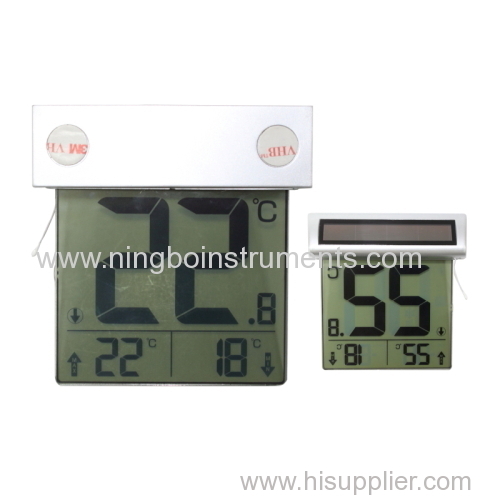 digital solar window thermometer