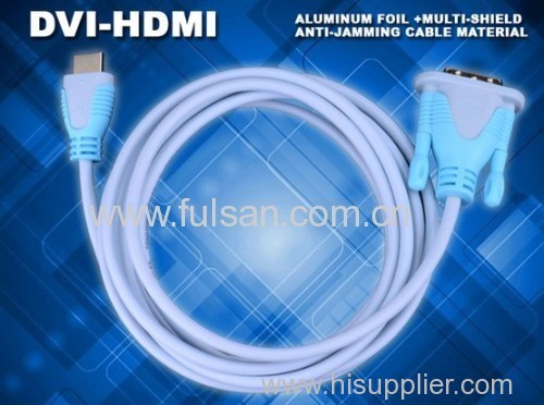 High end DVI To HDMI male to male cable for HDTV satellite boxes HD DVD