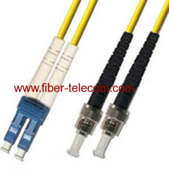 LC-ST Single Mode Duplex Fiber Optic Patch Cord