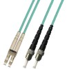 LC-ST OM3 Multi Mode Duplex Fiber Optic Patch Cord