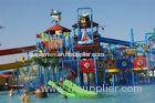 Pirate Style Water Playground Equipments With fiberglass water slide and water toys