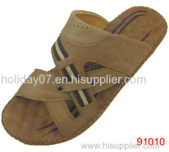 fashion leather hot selling slippers