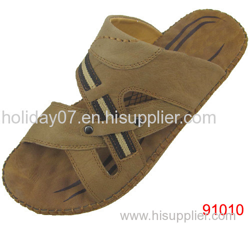 fashion leather hot selling slippers