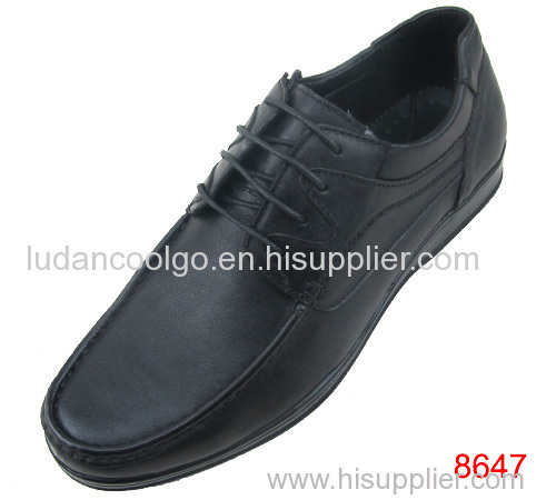 lace up comfortable and casual leather men shoes