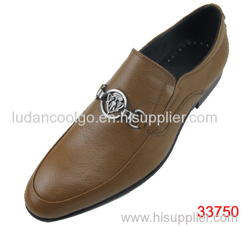 buckle style factory brown men dress shoes