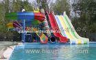 Children Swimming Pool Water Slide 6 Lines For Water Playground