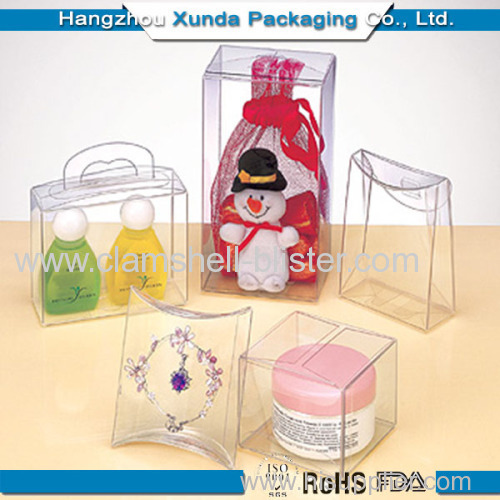 Plastic folding pack box for gift