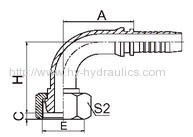 Hydraulic hose Fitting with zinc plated 20491metric female 24 cone with O-Ring 20491(T)