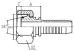 Metric Female 24 degree cone o-ring H. T. ISO 12512-2-- DIN 3865 Hydraulic Hose Fittings 20511