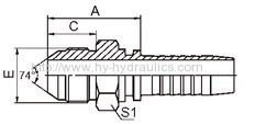 Hydraulic Fittings 10711 Metric Male 74 Cone