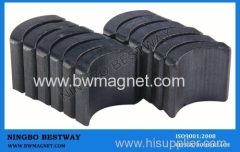 N45 Neodymium Arc magnets with black epoxy coating