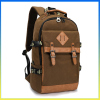 Latest model leisure knapsack canvas school bags for teenage