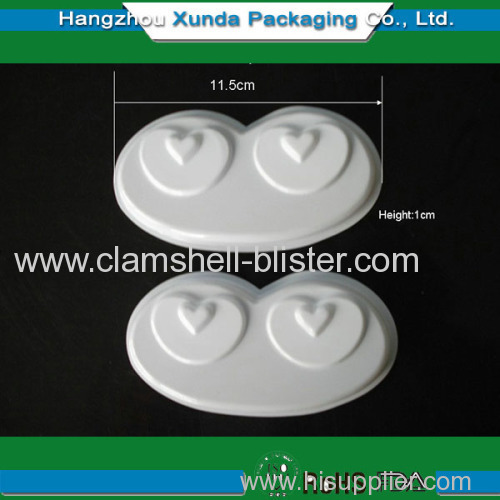 Plastic blister cosmetic pacakgaing tray insert