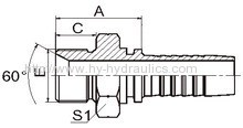 (BSP male double use for 60degree cone seat or bonded seal)hose hydraulic fitting 12611A