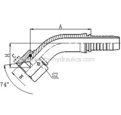 45degree jic female 74degree hydraulic fittinghydraulic fitting