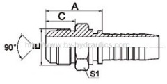 Hydraulic pipe fitting sae Male 90 degree cone J513 hydraulic end fitting 17811