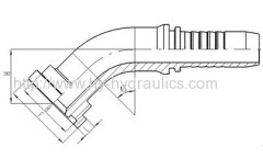 steel pipes and fittings 45 degree SAE flange 6000PSI SAE J516