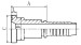 Hydraulic flange fitting with white galvanization 87611