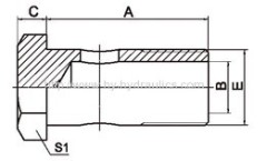 JB metric bolt hydraulics hose fitting 710M