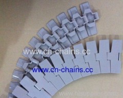 Standard radius side flexing conveyor 880TAB Thermoplastic tabletop chains