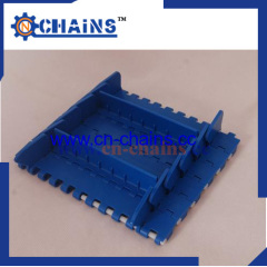 1inch Straight running Modular Plastic conveyor belt with sidewalls food grade