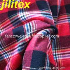 yarn dyed brushed flannel fabric
