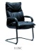 black armrest leather conference guest visiting meeting room rest chair sled