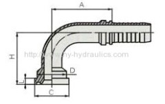 90 degree SAE Flange 3000Psi flange hydraulic split flanges 87391 87391H