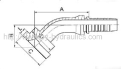 Hydraulic flange 45 degree bend SAE 3000PSI flange 87341 sae J516 hydraulic flange