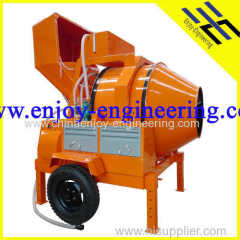JZC350-DH Concrete Mixer with diesel engine power and full hydraulic tipping hopper& mixing drum