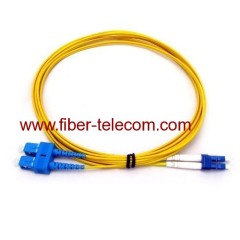 SC-LC Single Mode Duplex Fiber Optic Patch Cord