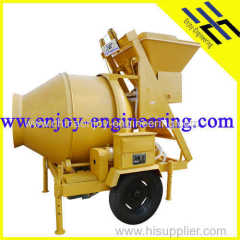 jZC350-ES Concrete Mixer with electric motor power and lifting & tipping hopper