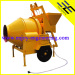 jZC350-ES Concrete Mixer with electric motor power and lifting & tipping hopper