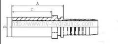 50011 Metric Standpipe Straight Hydraulic Hose Fitting