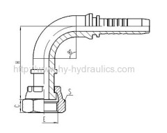 ORFS female flat seat pipe fitting hydraulic tube metal fitting 24291 24291-T 24291W