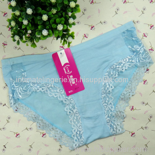 Lace trim bamboo boyshort Young lady short brief girl underpant hipster lingerie lady underwear sexy intimate underwear