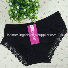 Lace trim bamboo boyshort Young lady short brief girl underpant hipster lingerie lady underwear sexy intimate underwear