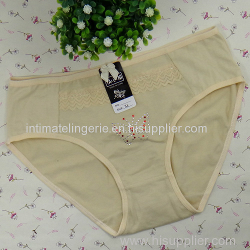 laced cotton lady's brief cotton bikini panties stretch lady short pants sexy knickers underwear lingerie intimate