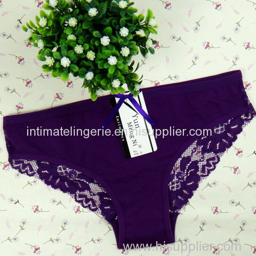 Pretty laced lady's hipster cotton bikini panties stretch lady brief sexy knickers underwear lingerie intimate underpant